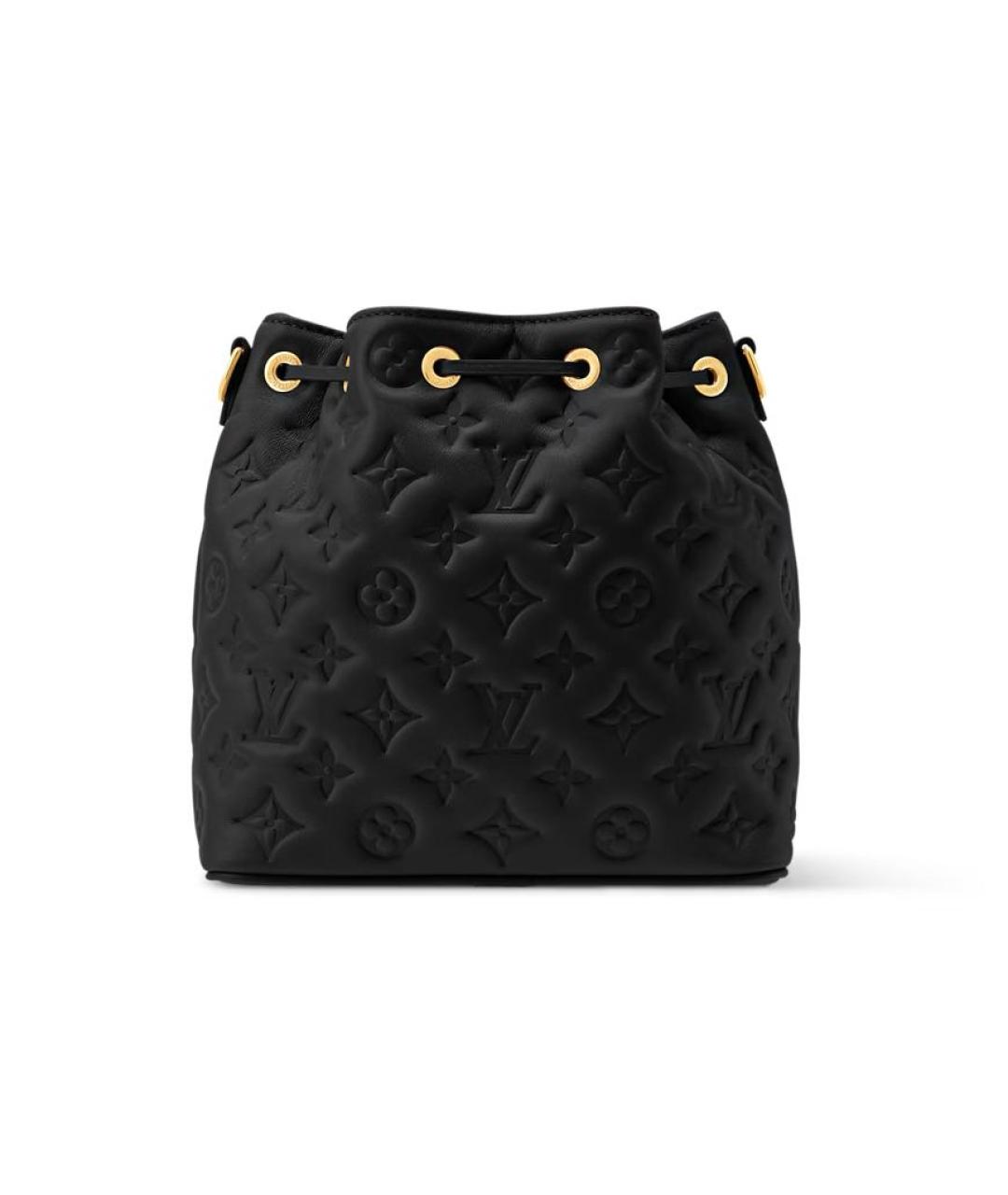 LOUIS VUITTON Черная кожаная сумка через плечо, фото 4