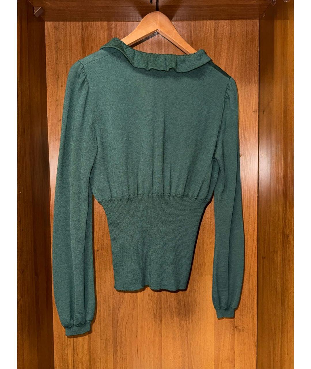 MOSCHINO Зеленый шерстяной джемпер / свитер, фото 2