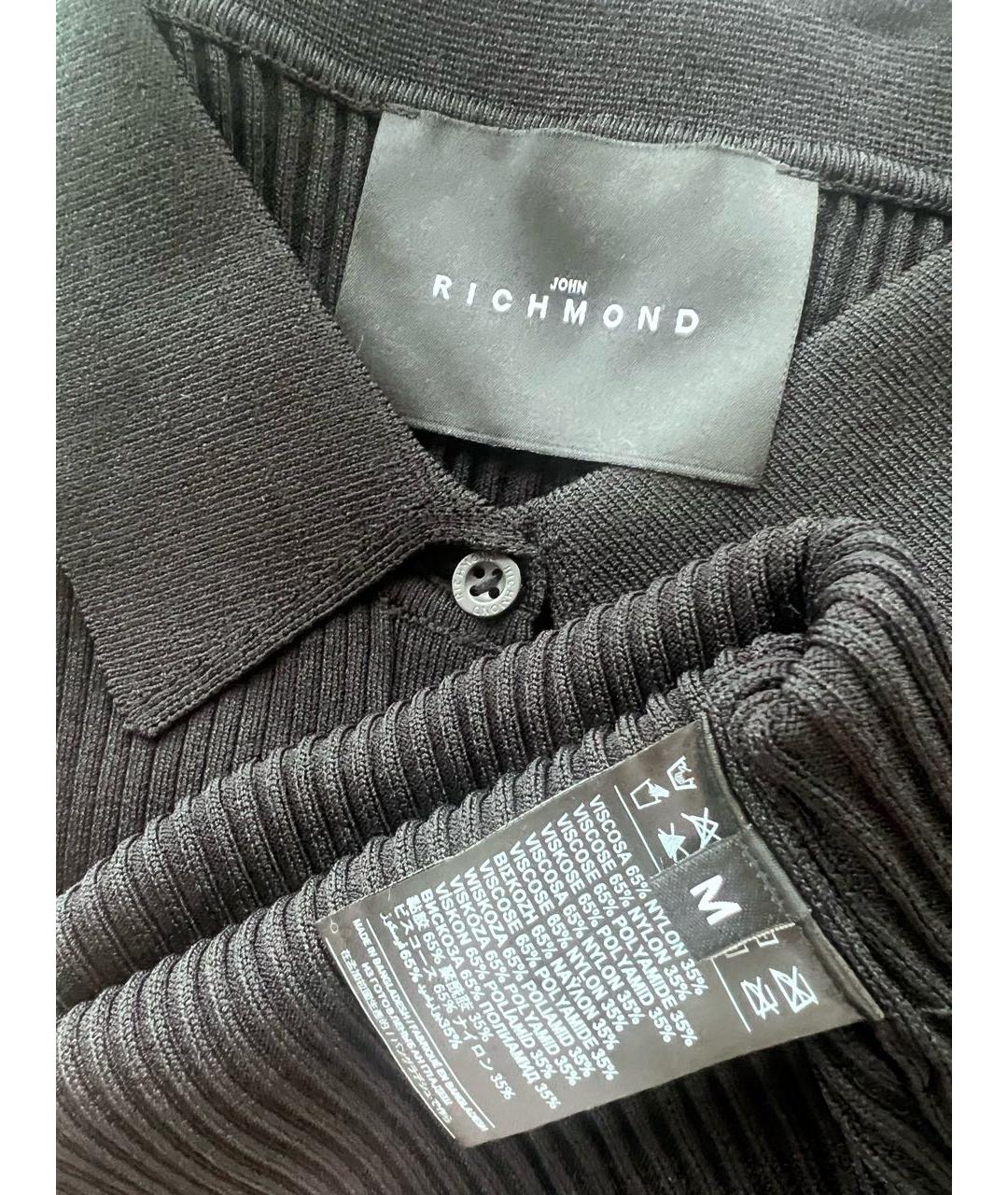 JOHN RICHMOND Черный вискозный кардиган, фото 3