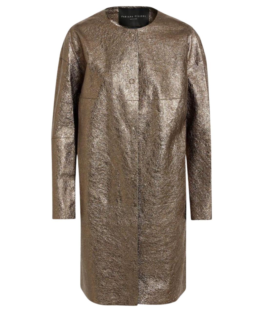 FABIANA FILIPPI Золотое кожаное пальто, фото 1