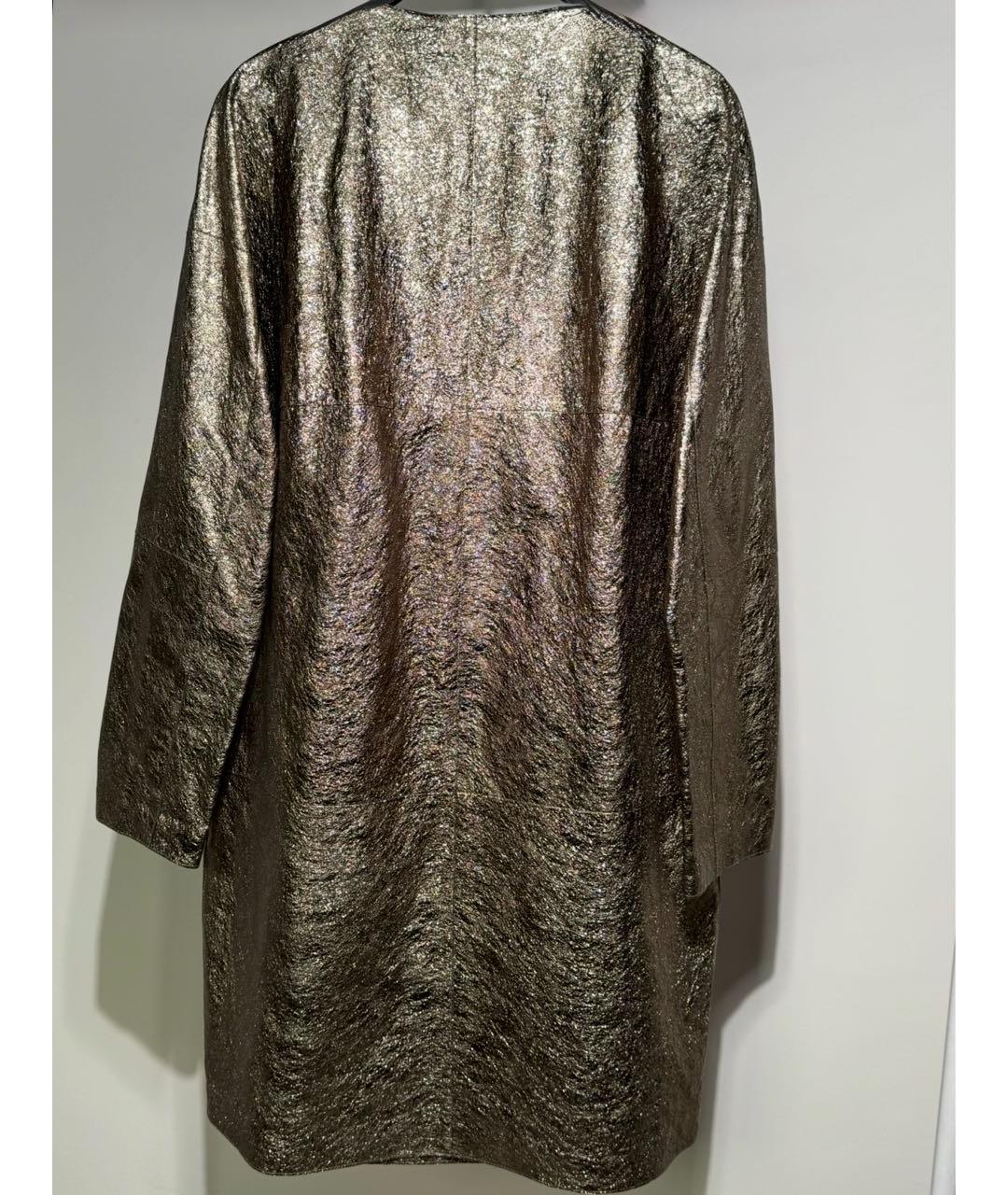 FABIANA FILIPPI Золотое кожаное пальто, фото 2