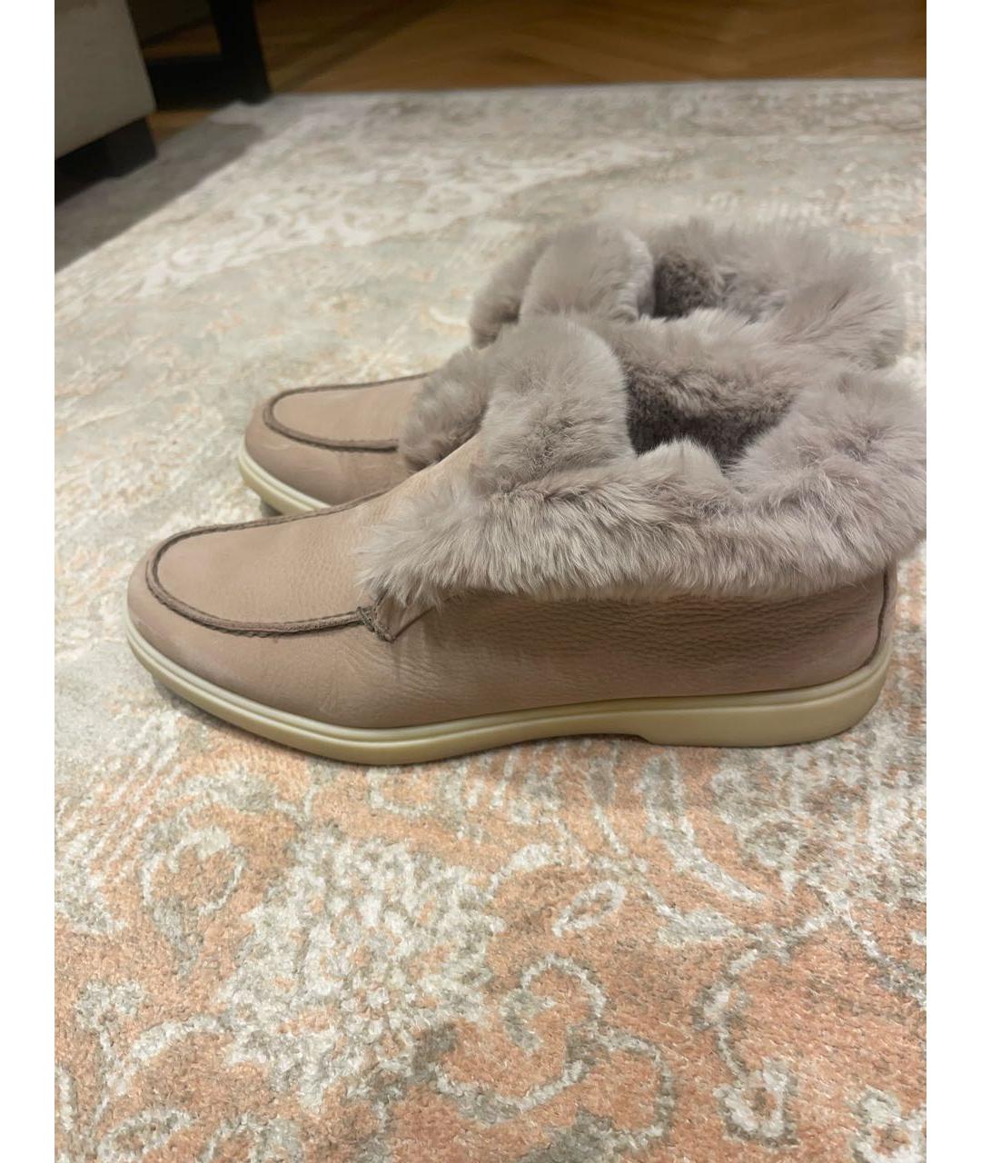 SANTONI Серые кожаные лоферы, фото 7