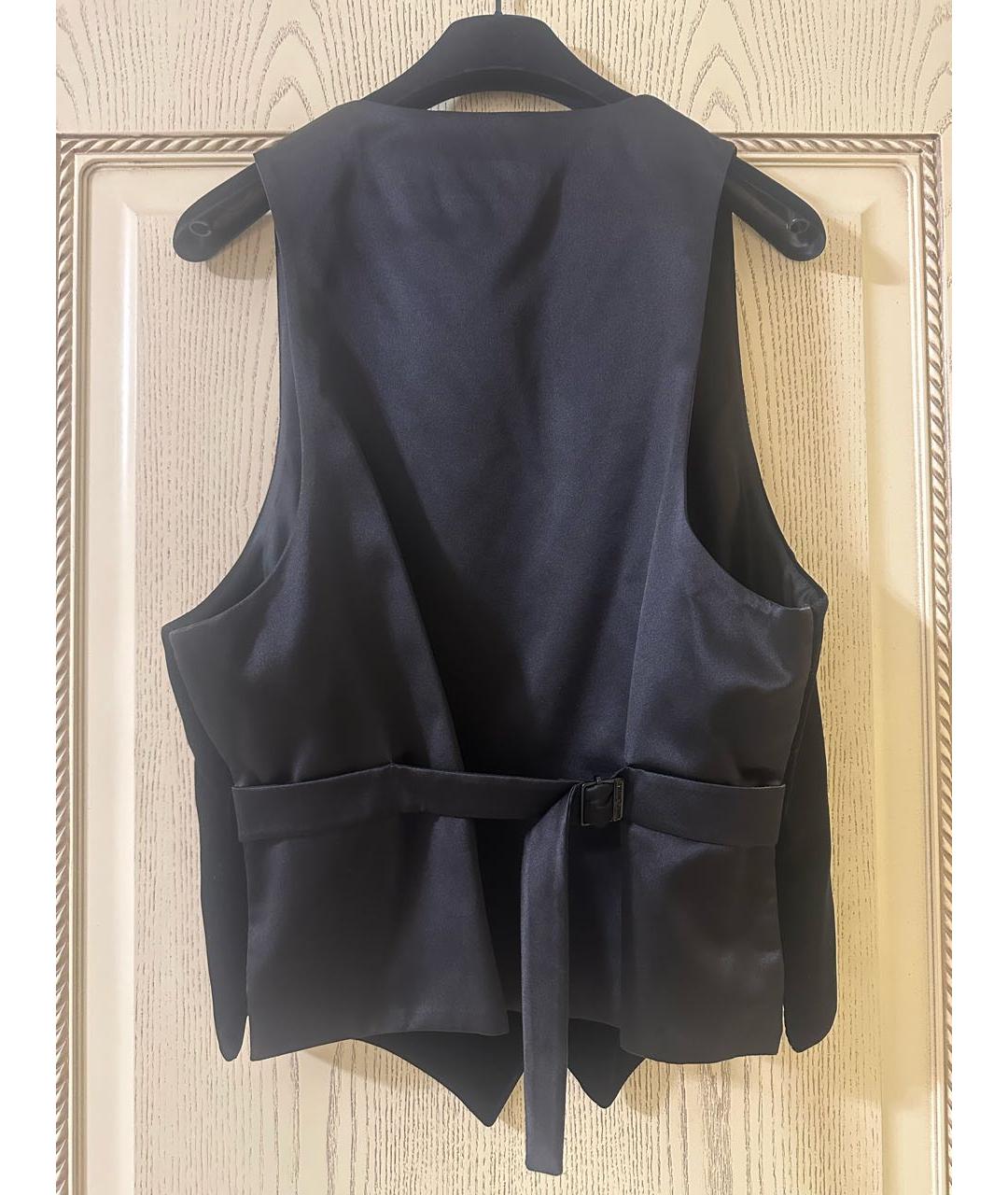 SAINT LAURENT Черный бархатный жилет, фото 2