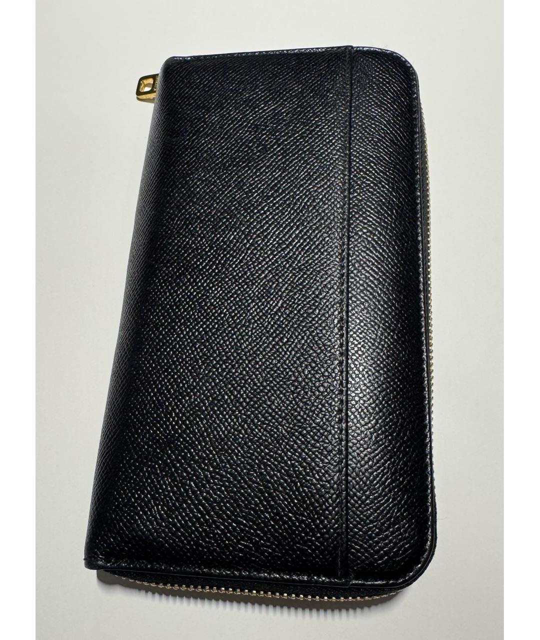 DOLCE&GABBANA Черный кожаный кошелек, фото 3