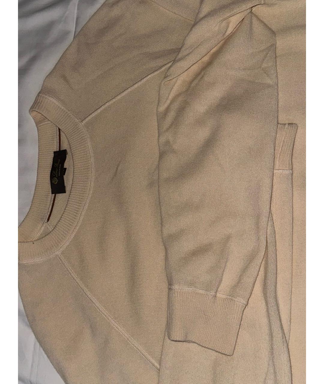 LORO PIANA Бежевый джемпер / свитер, фото 3