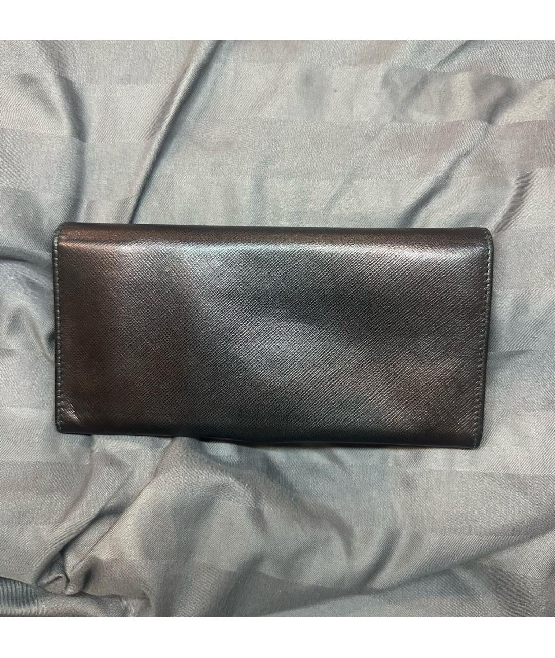 FERRAGAMO Черный кожаный кошелек, фото 2