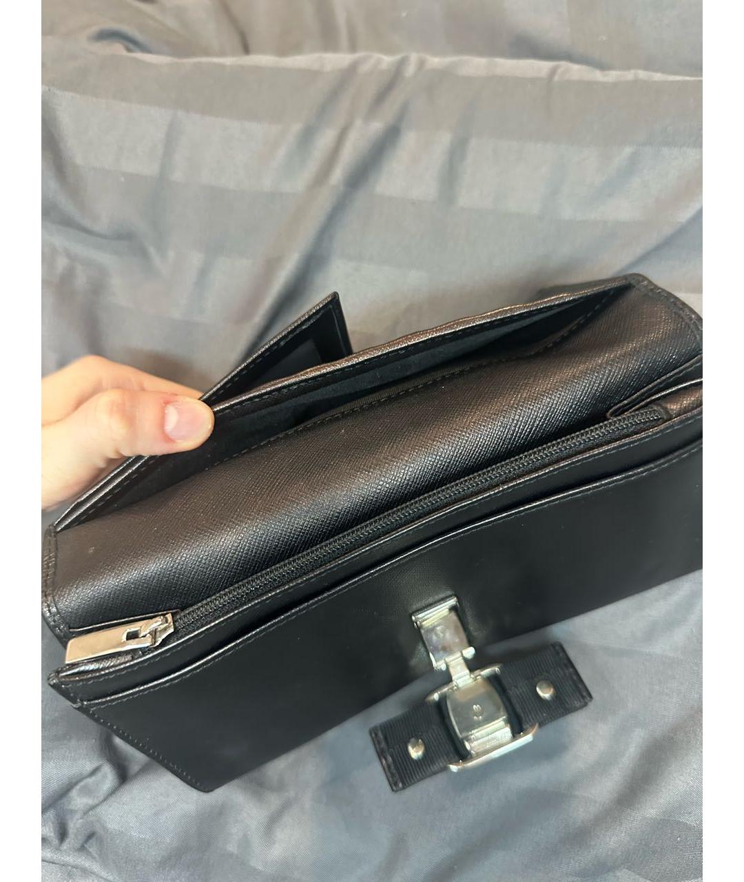 FERRAGAMO Черный кожаный кошелек, фото 8