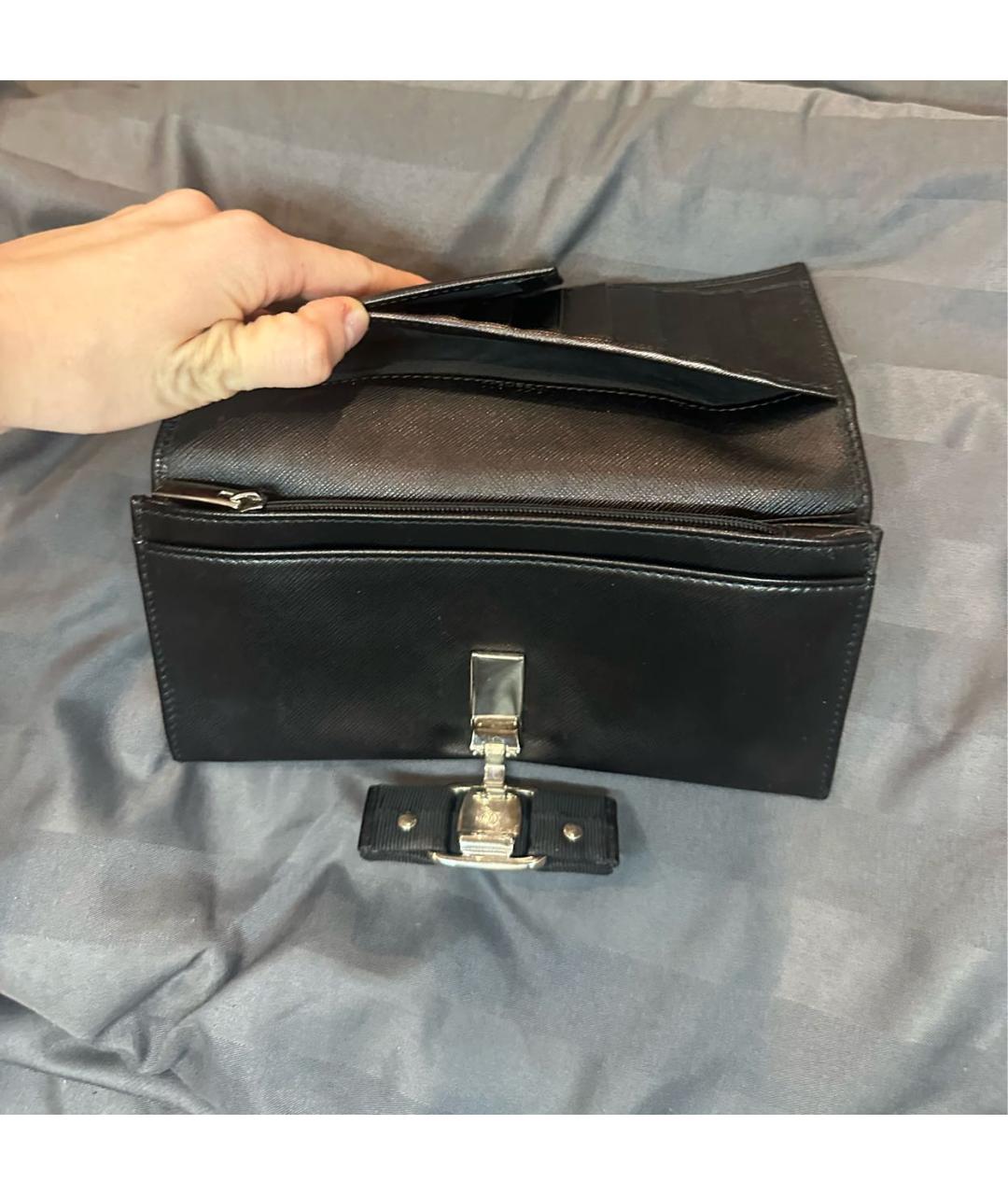 FERRAGAMO Черный кожаный кошелек, фото 4