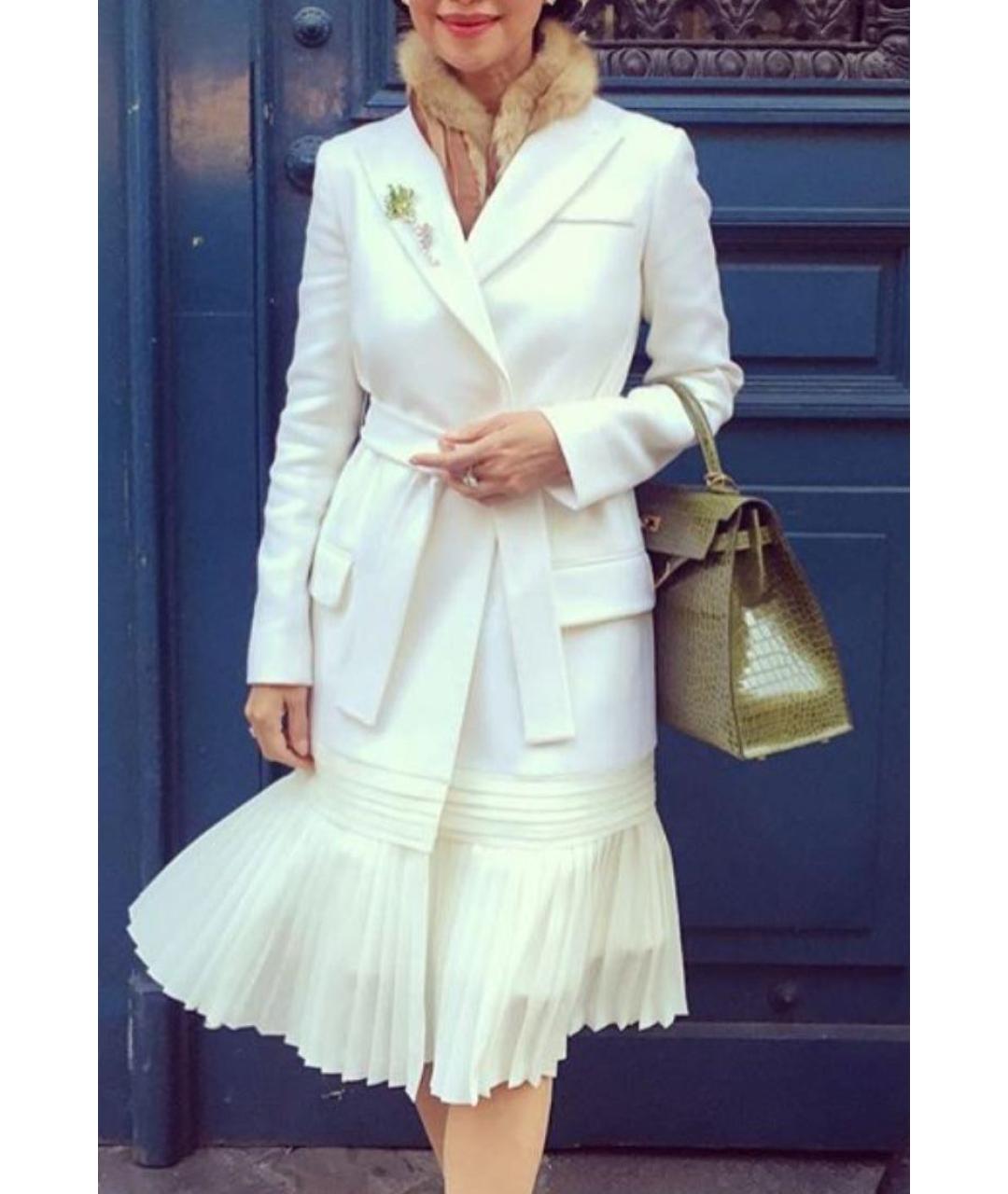 CHRISTIAN DIOR Бежевое шерстяное повседневное платье, фото 5