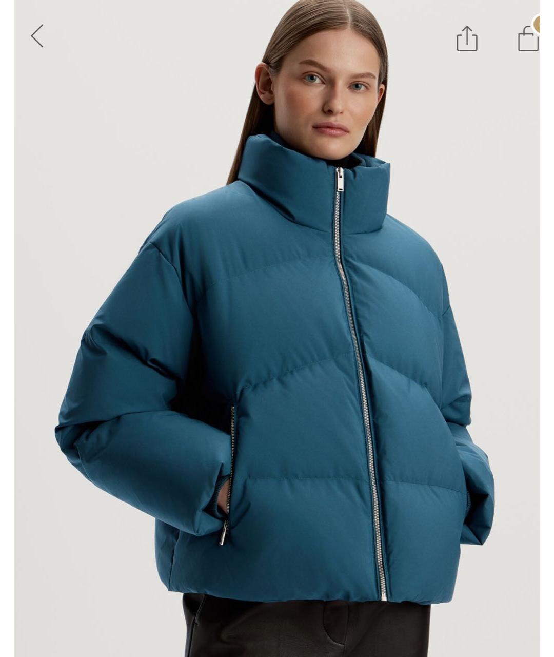 12 STOREEZ Синий полиэстеровый пуховик, фото 4