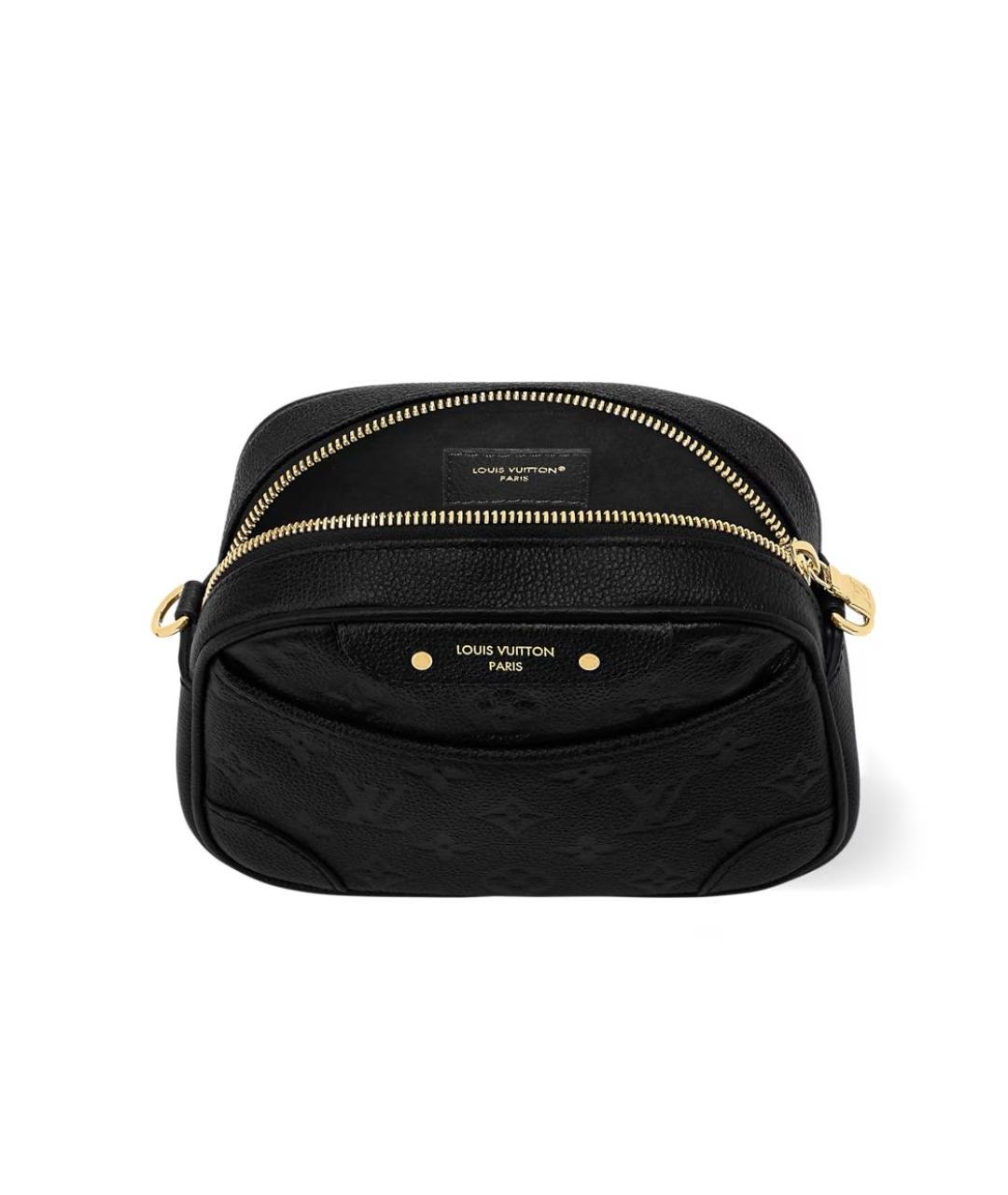 LOUIS VUITTON Черная кожаная сумка через плечо, фото 4