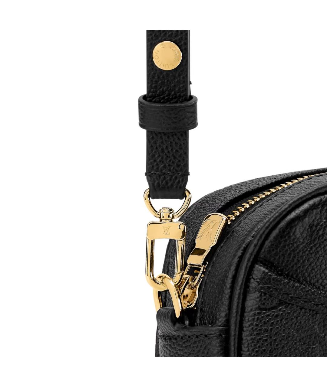 LOUIS VUITTON Черная кожаная сумка через плечо, фото 2