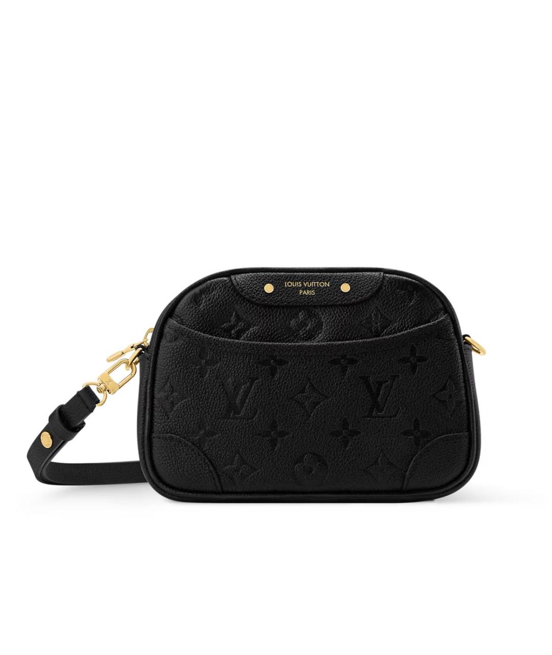 LOUIS VUITTON Черная кожаная сумка через плечо, фото 7