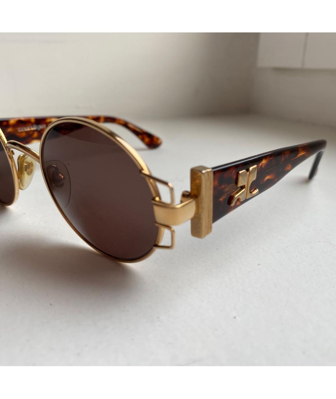 COURREGES Коричневые пластиковые солнцезащитные очки, фото 5