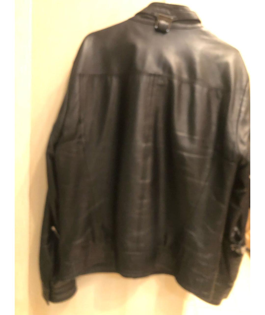 BIKKEMBERGS Черная кожаная куртка, фото 2