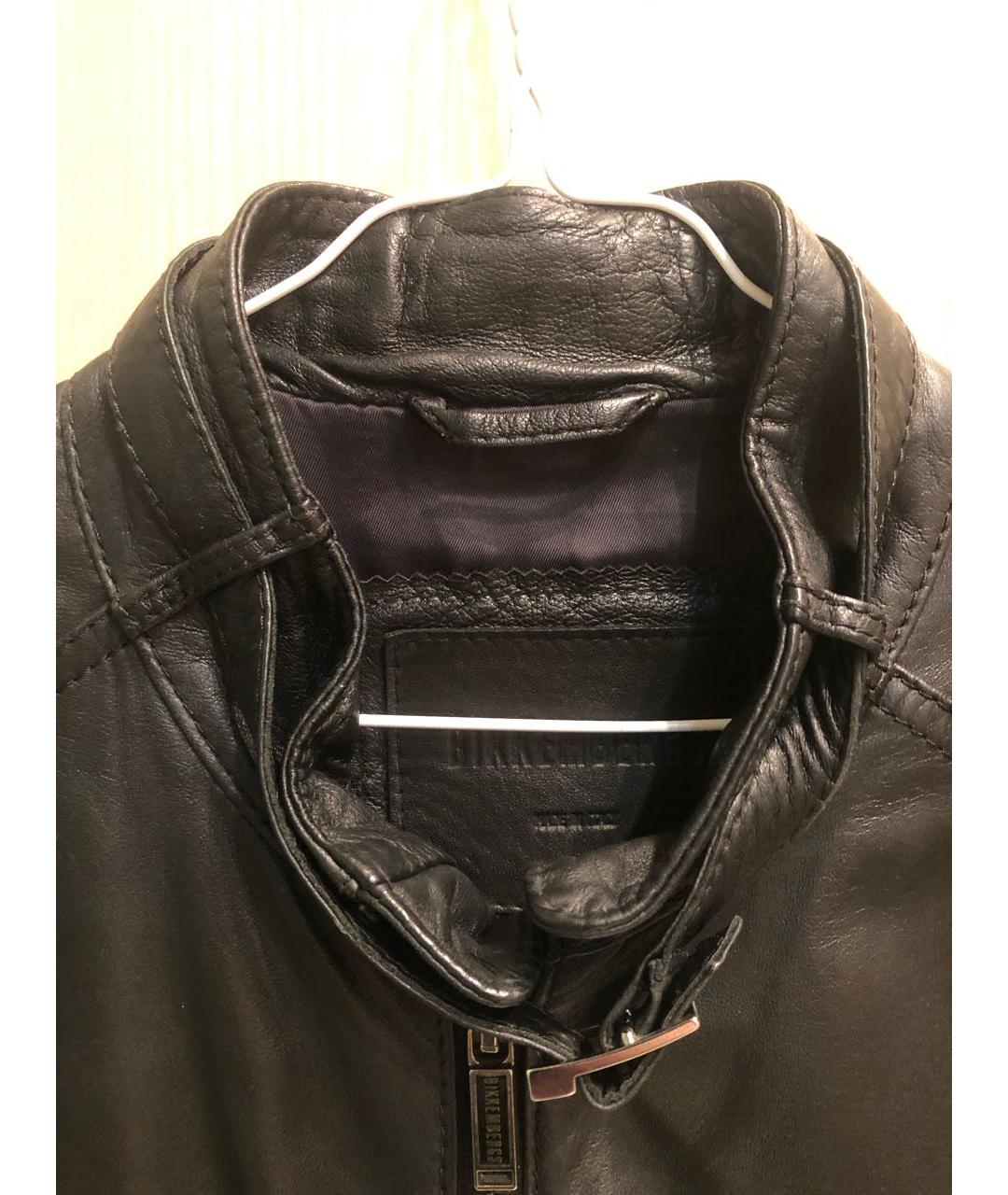 BIKKEMBERGS Черная кожаная куртка, фото 4