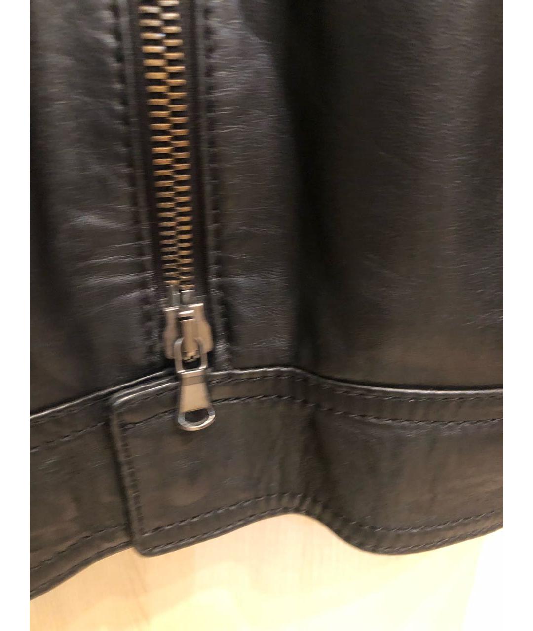 BIKKEMBERGS Черная кожаная куртка, фото 3