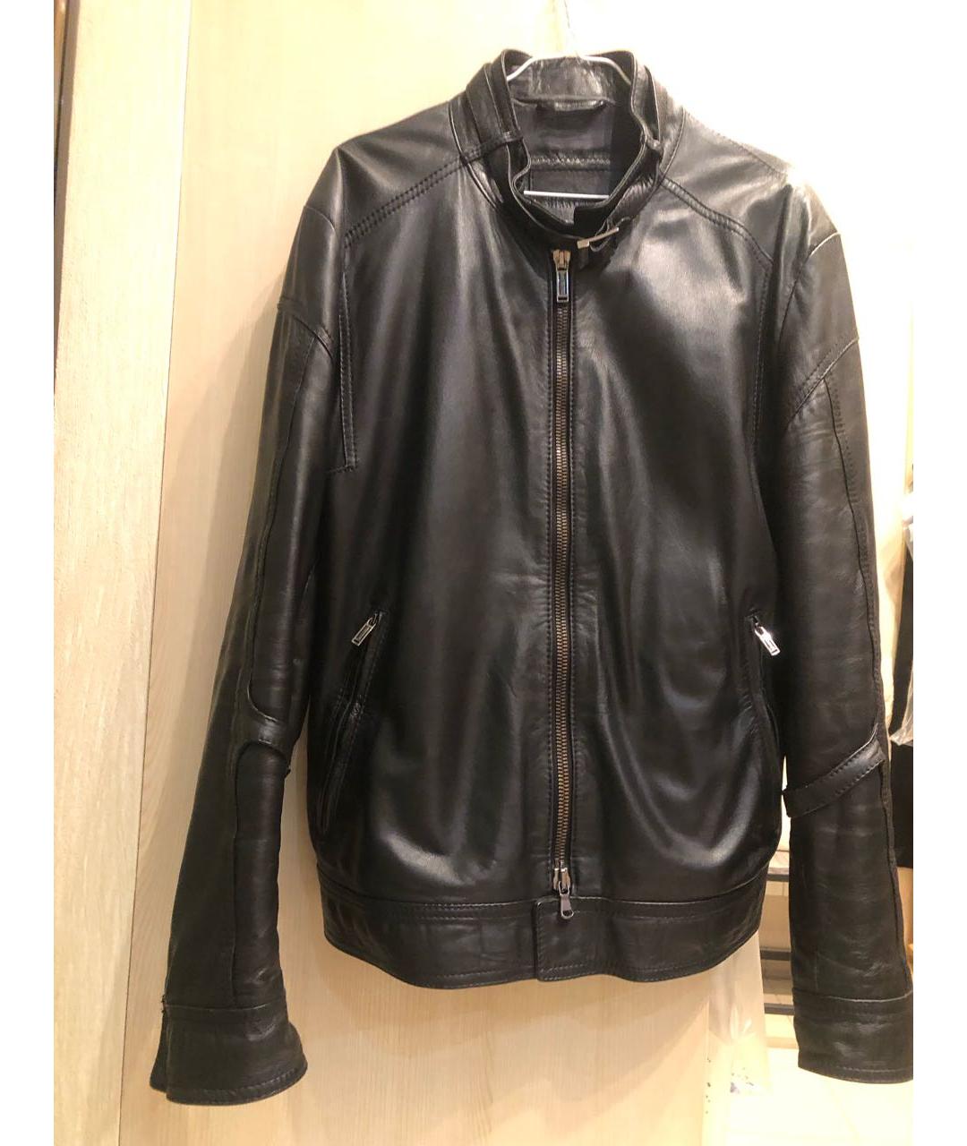 BIKKEMBERGS Черная кожаная куртка, фото 5
