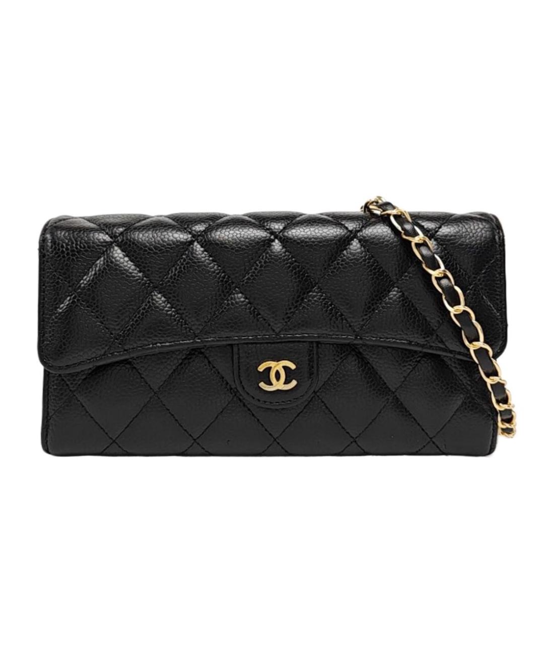 CHANEL Черная кожаная сумка через плечо, фото 5