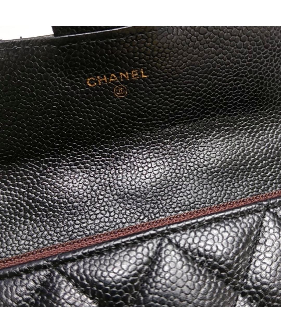 CHANEL Черная кожаная сумка через плечо, фото 4