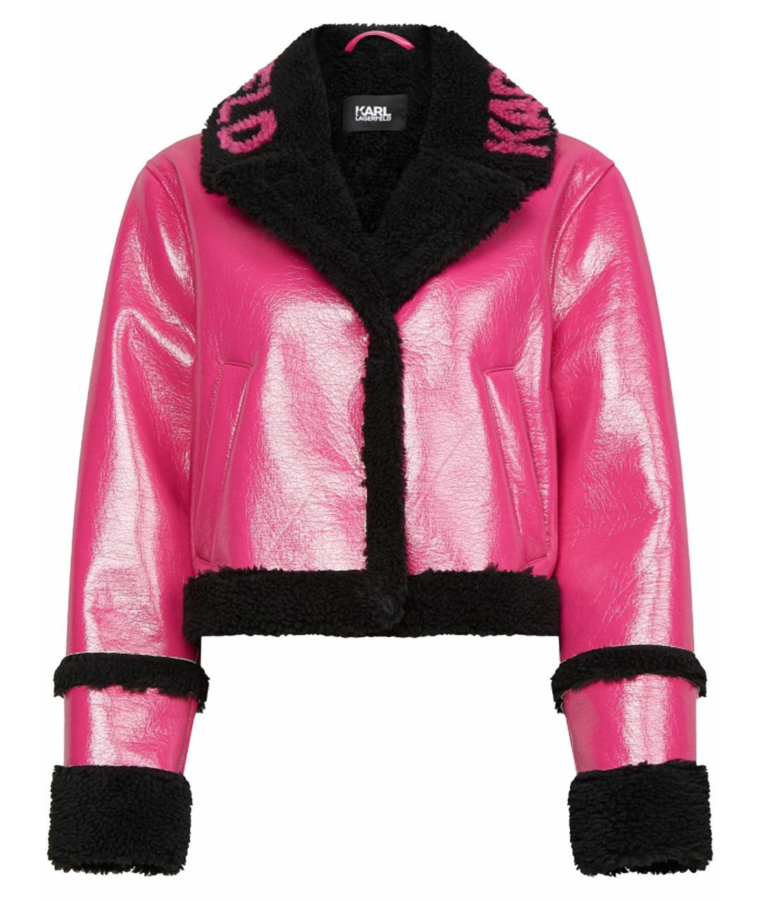 KARL LAGERFELD Фуксия полиэстеровая дубленка, фото 1