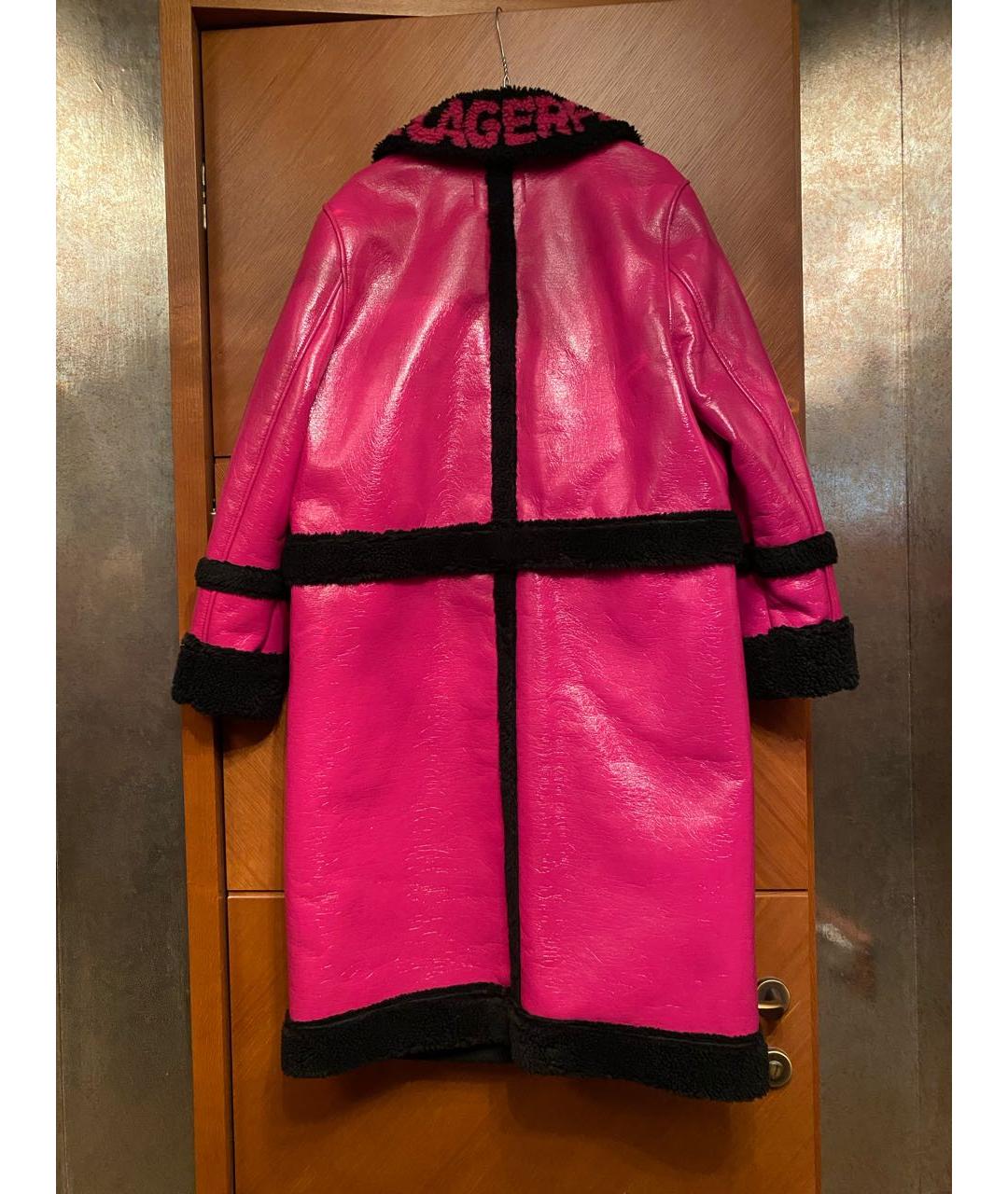 KARL LAGERFELD Фуксия полиэстеровая дубленка, фото 2