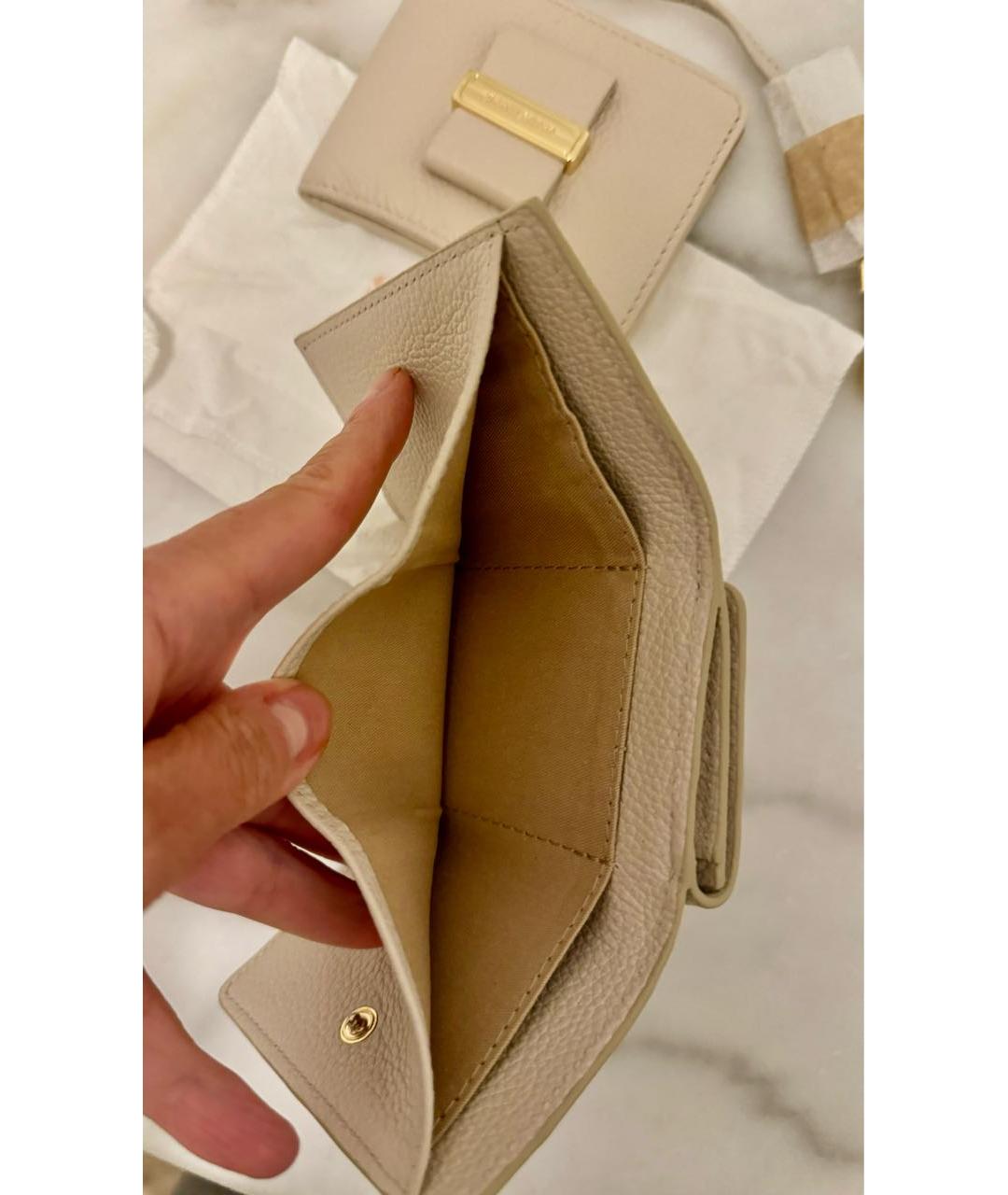 SEE BY CHLOE Бежевый кожаный кошелек, фото 4