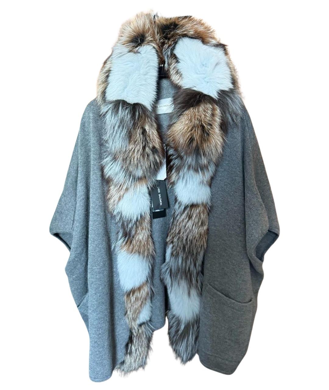 YVES SALOMON Серый шерстяной жилет, фото 1