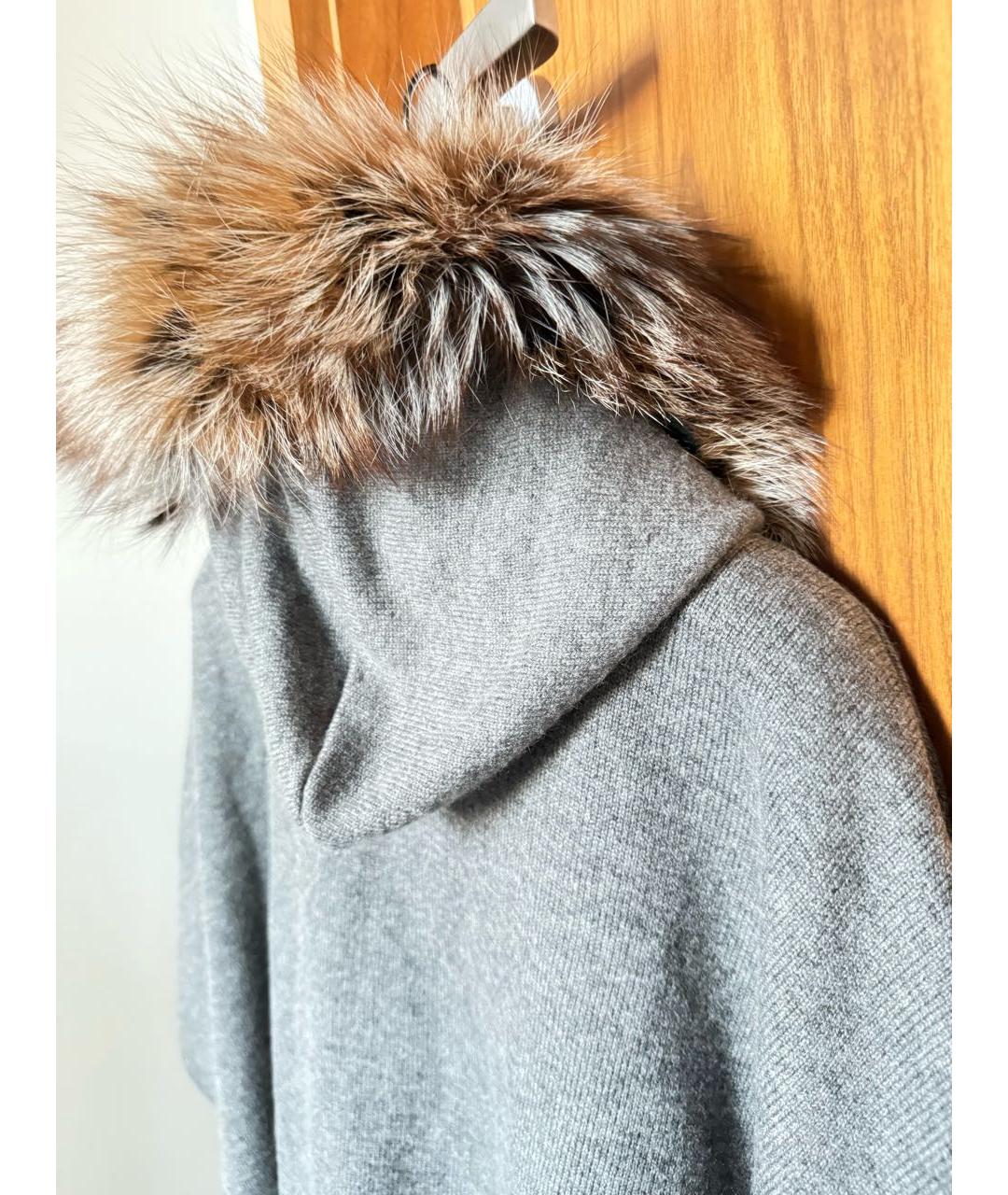 YVES SALOMON Серый шерстяной жилет, фото 3