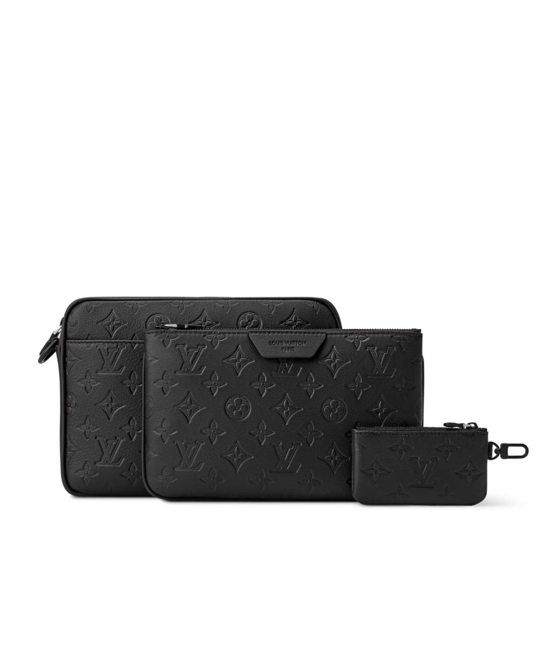 LOUIS VUITTON Черная кожаная сумка на плечо, фото 5