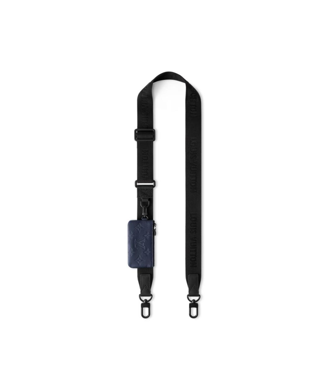 LOUIS VUITTON Темно-синяя кожаная сумка на плечо, фото 6