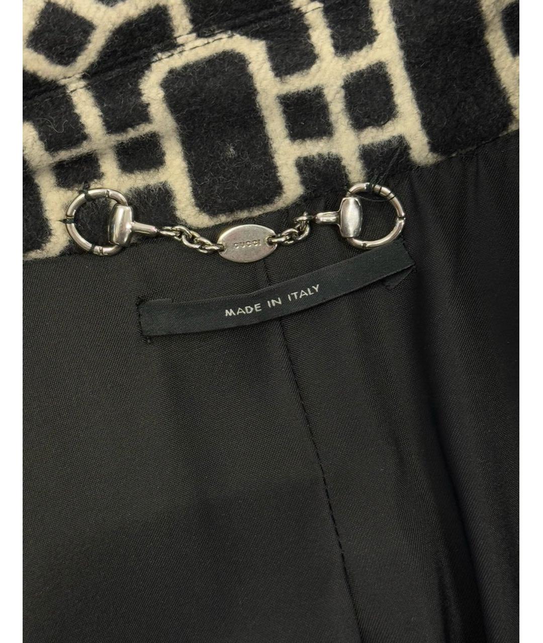 GUCCI Черное шерстяное пальто, фото 4