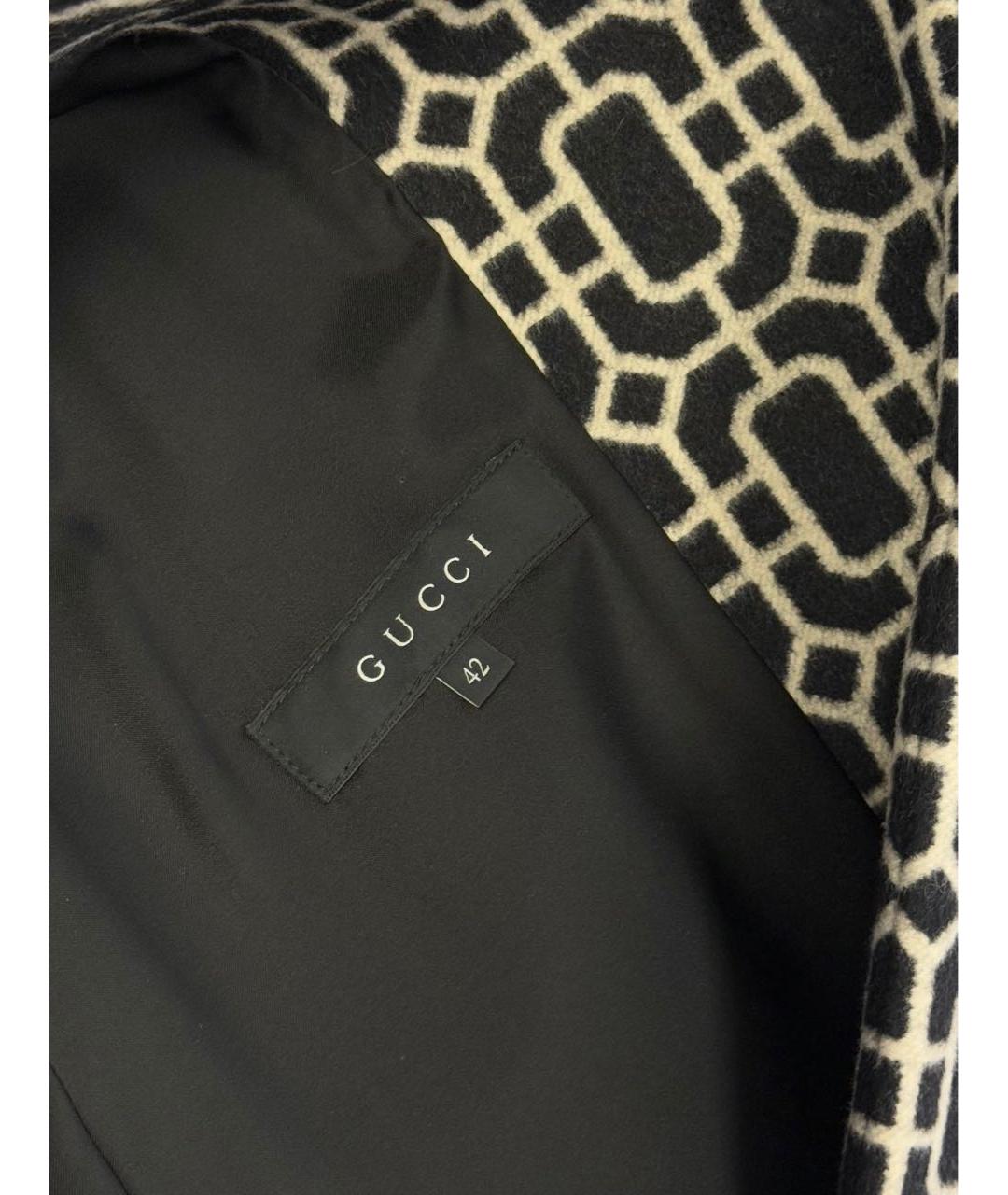 GUCCI Черное шерстяное пальто, фото 3