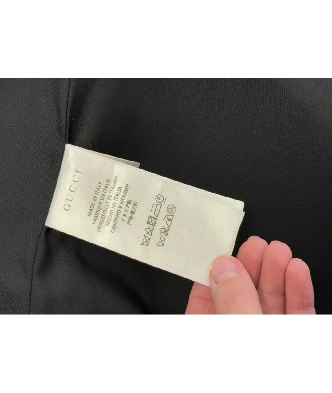 GUCCI Черное шерстяное пальто, фото 7