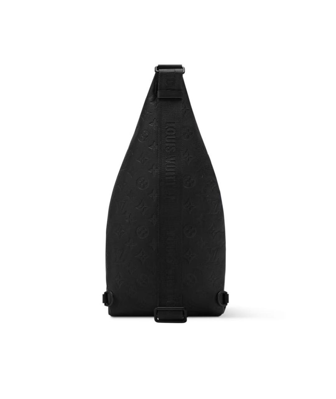 LOUIS VUITTON Черная кожаная барсетка, фото 4