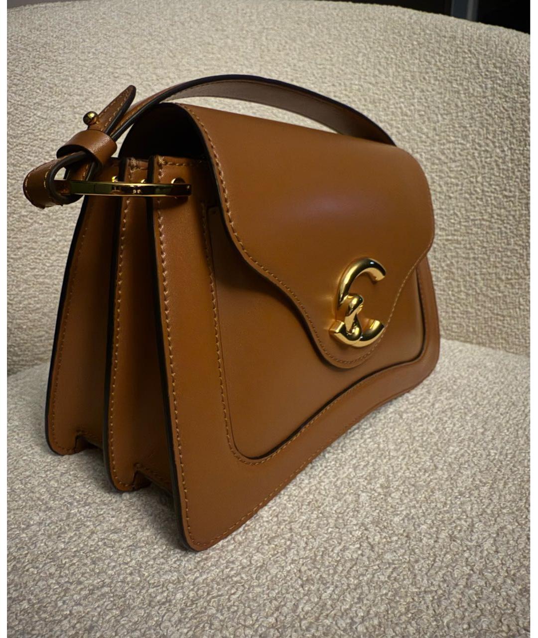 COCCINELLE Коричневая кожаная сумка через плечо, фото 2