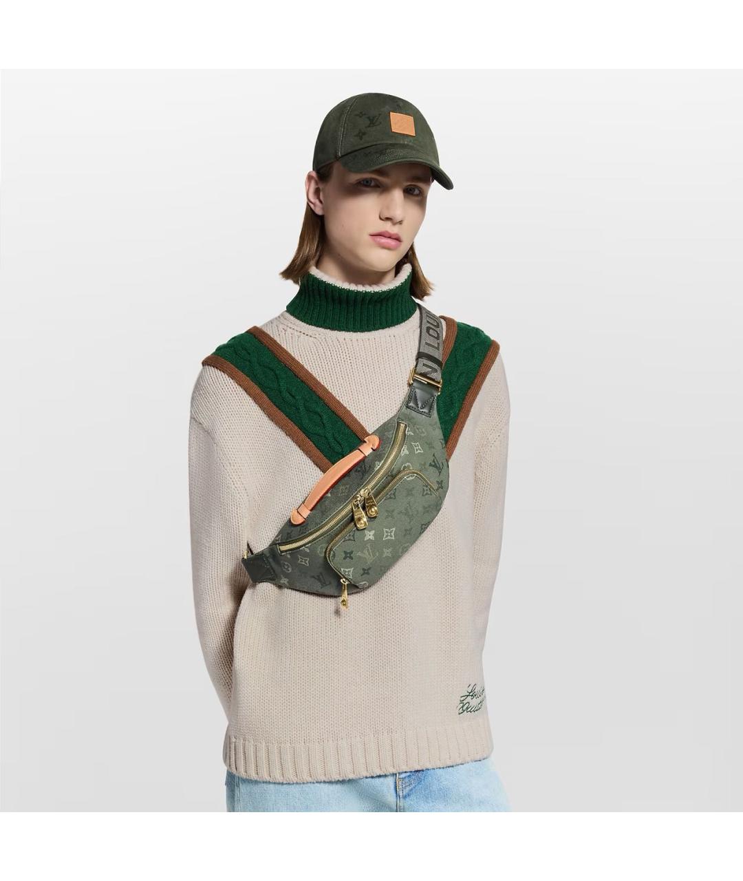 LOUIS VUITTON Хаки барсетка, фото 5