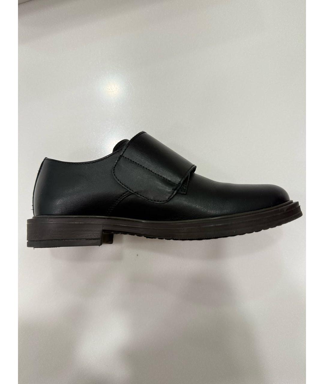 EMPORIO ARMANI KIDS Черные кожаные лоферы/мокасины, фото 3