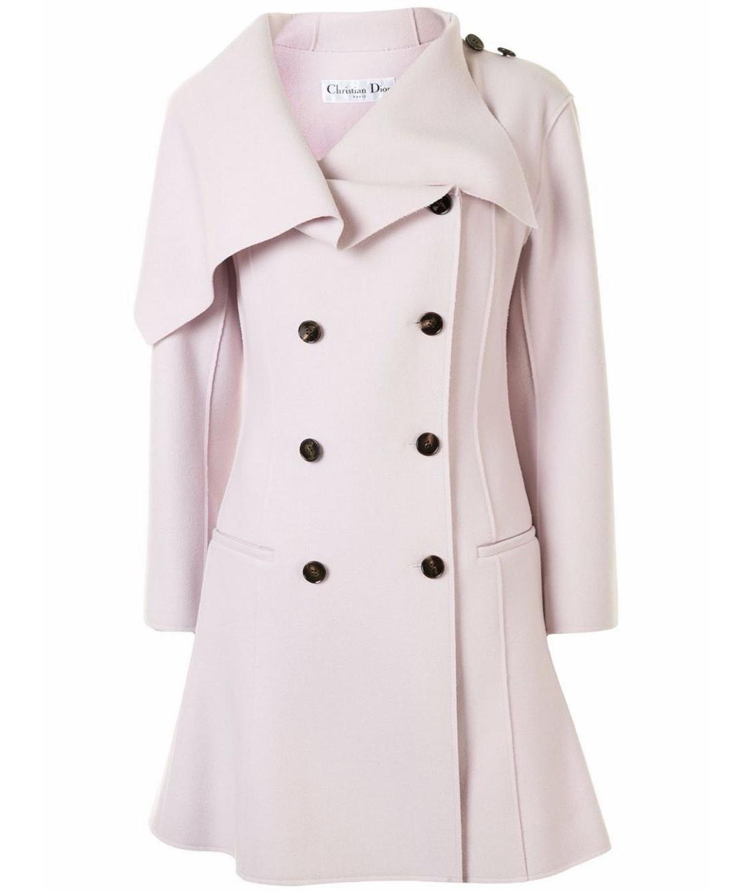 CHRISTIAN DIOR Розовое кашемировое пальто, фото 8
