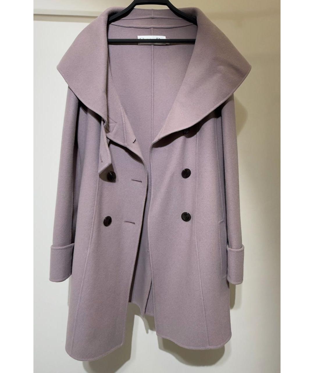 CHRISTIAN DIOR Розовое кашемировое пальто, фото 7
