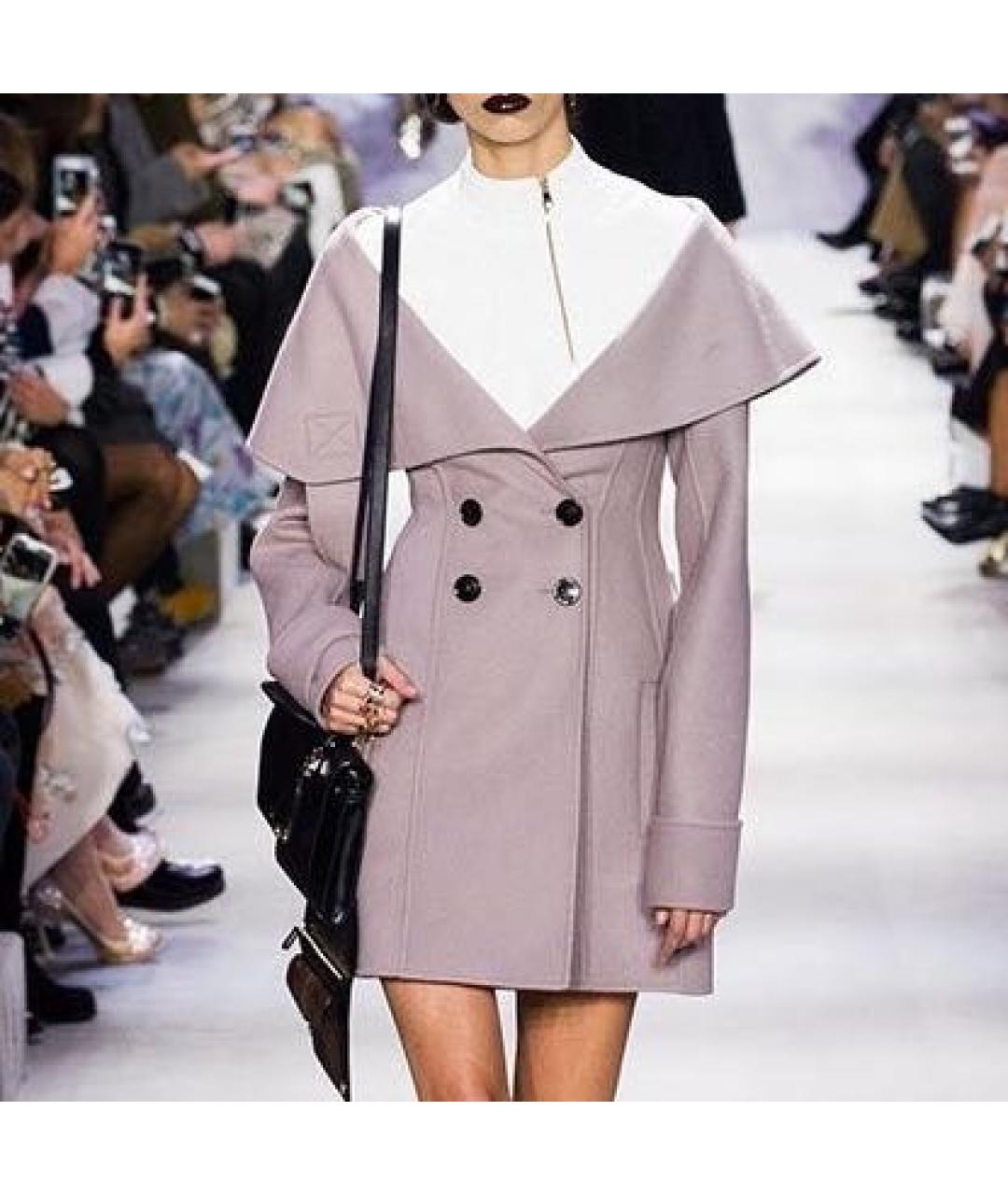 CHRISTIAN DIOR Розовое кашемировое пальто, фото 6