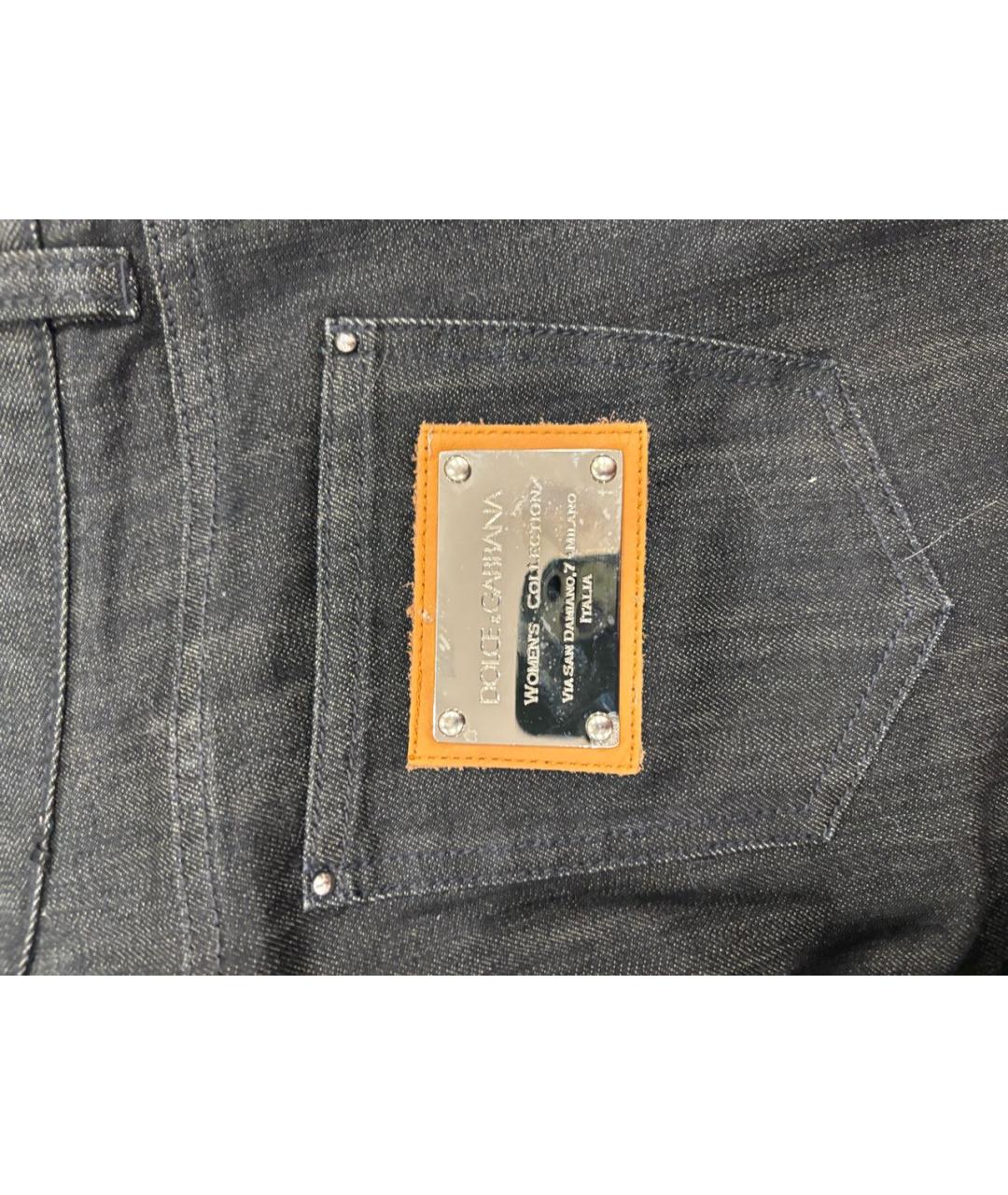 DOLCE&GABBANA Черные хлопковые прямые джинсы, фото 4