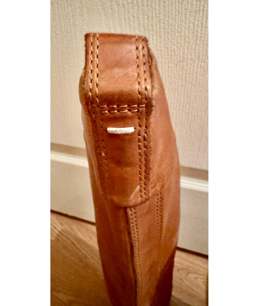 MAISON MARGIELA Коричневые кожаные сапоги, фото 4