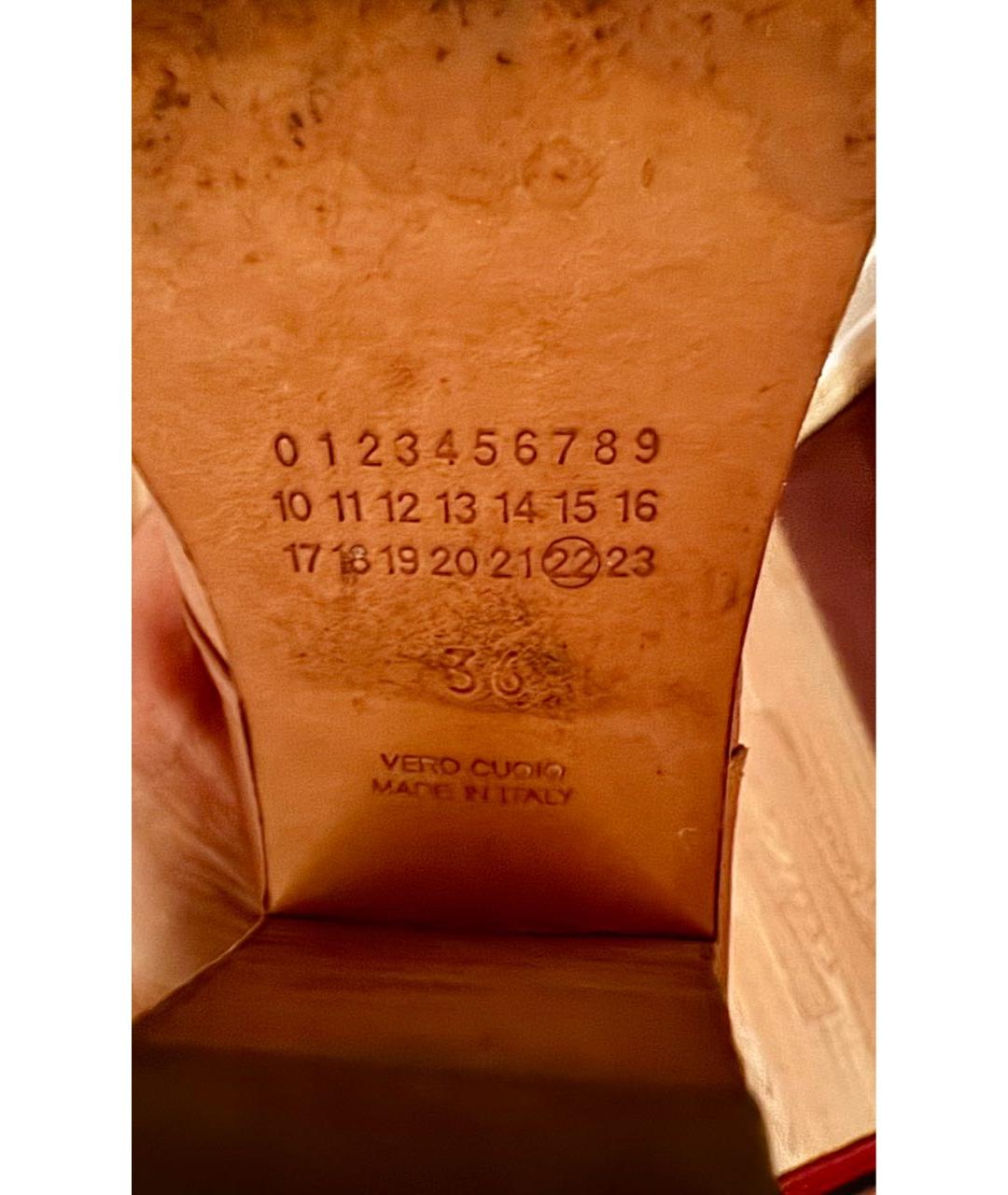 MAISON MARGIELA Коричневые кожаные сапоги, фото 6