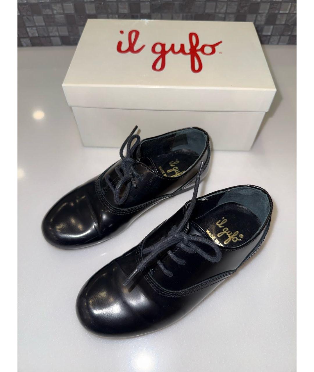 IL GUFO Черные лоферы/мокасины из лакированной кожи, фото 6