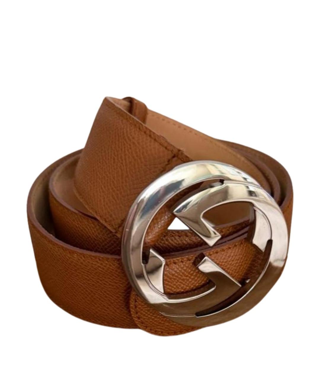 GUCCI Коричневый кожаный ремень, фото 1