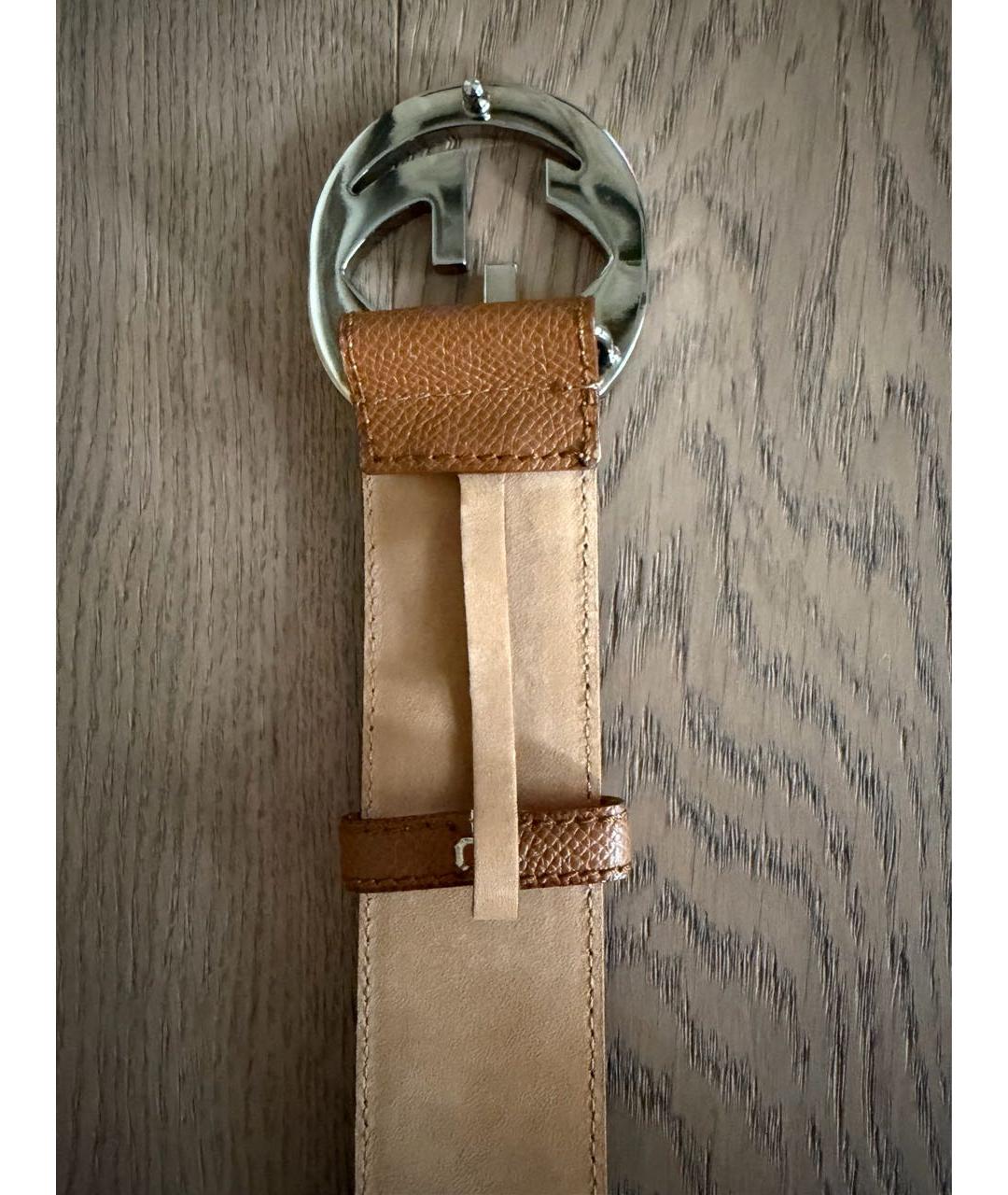 GUCCI Коричневый кожаный ремень, фото 2