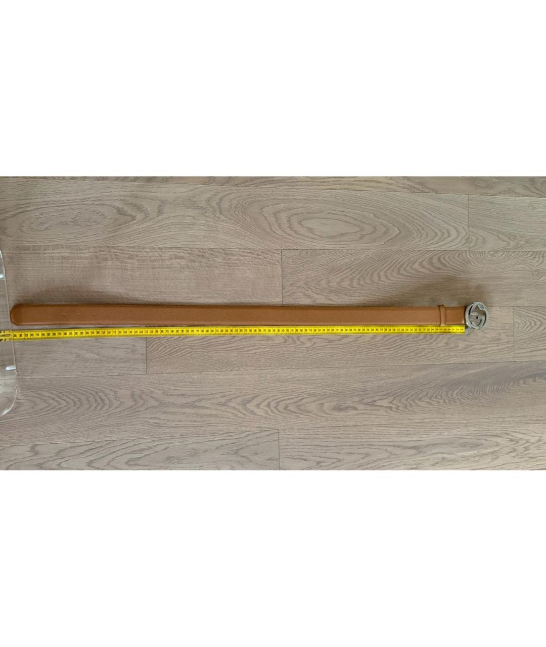 GUCCI Коричневый кожаный ремень, фото 5