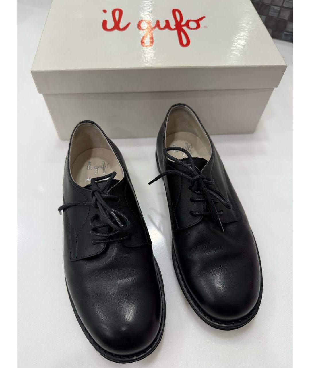 IL GUFO Черные кожаные лоферы/мокасины, фото 4