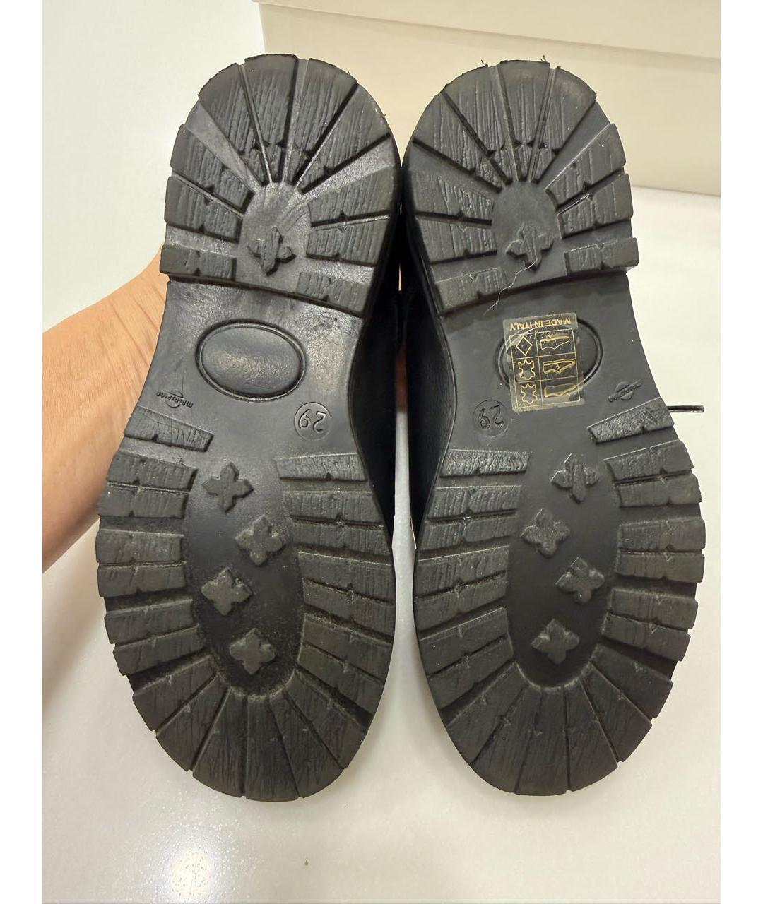 IL GUFO Черные кожаные лоферы/мокасины, фото 5